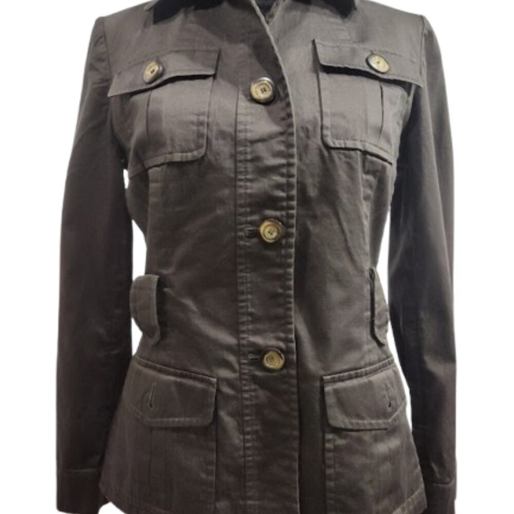 Antonio Melani Lightweight Pocket Jacket Brown Women's Size 4 - Picture 2 of 11